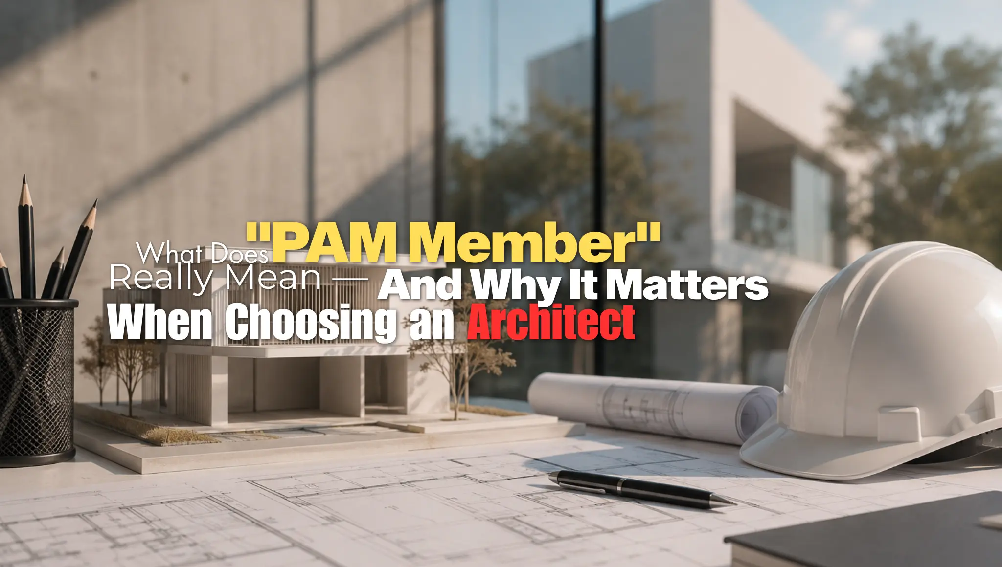 What Does "PAM Member" Really Mean — And Why It Matters When Choosing an Architect