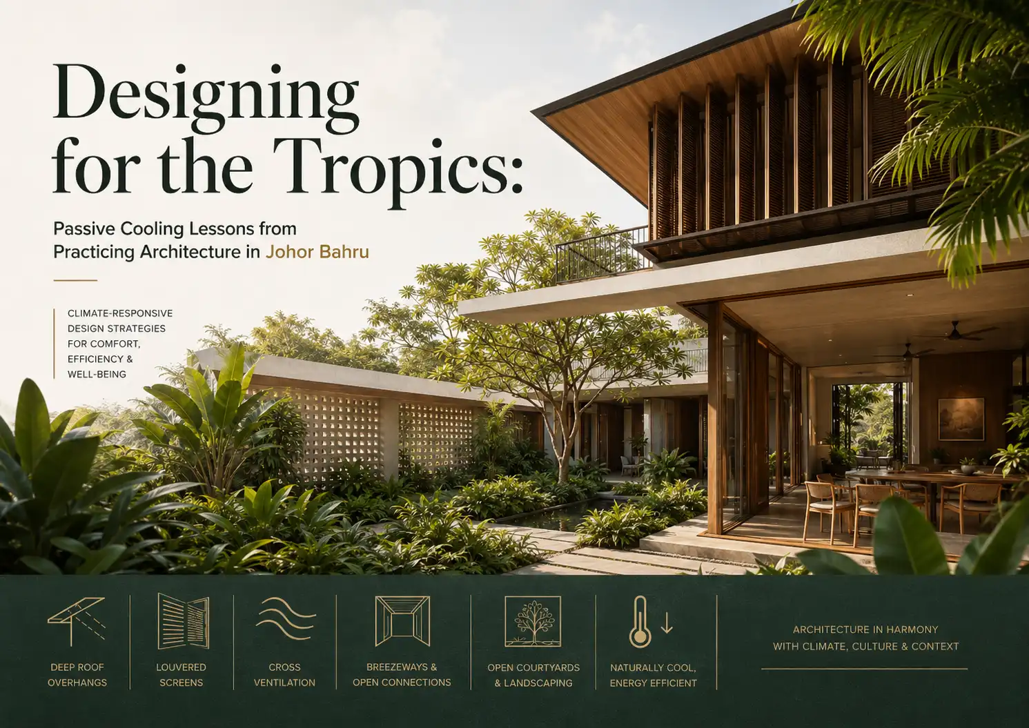 Designing for the Tropics: Passive Cooling Lessons from Practicing Architecture in Johor Bahru